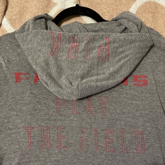 Atlanta Falcons NFL PINK Zip Up Gray Lightweight Jacket - Picture 7 of 12